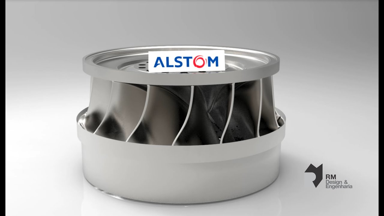 Digitaliza&ccedil;&atilde;o e Modelamento 3D (Engenharia Reversa) - Rotor de Turbina