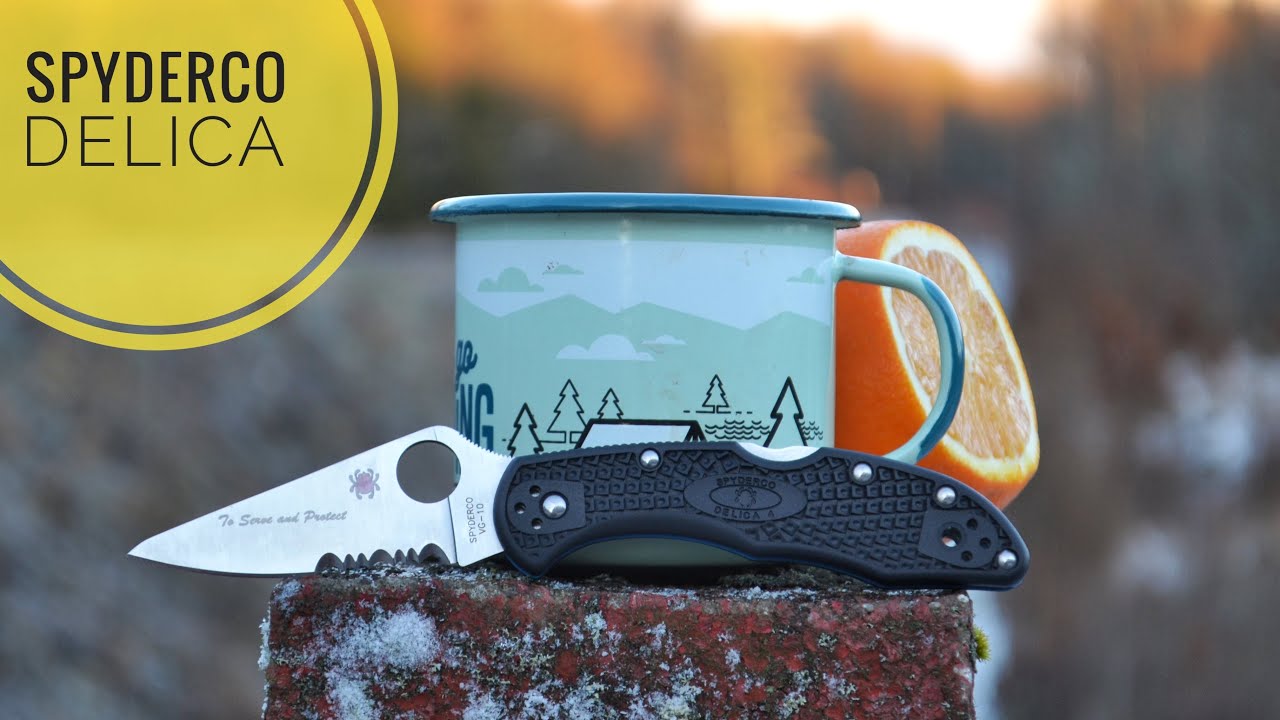 обзор Spyderco Delica Thin Blue Line / сравнение с Endura