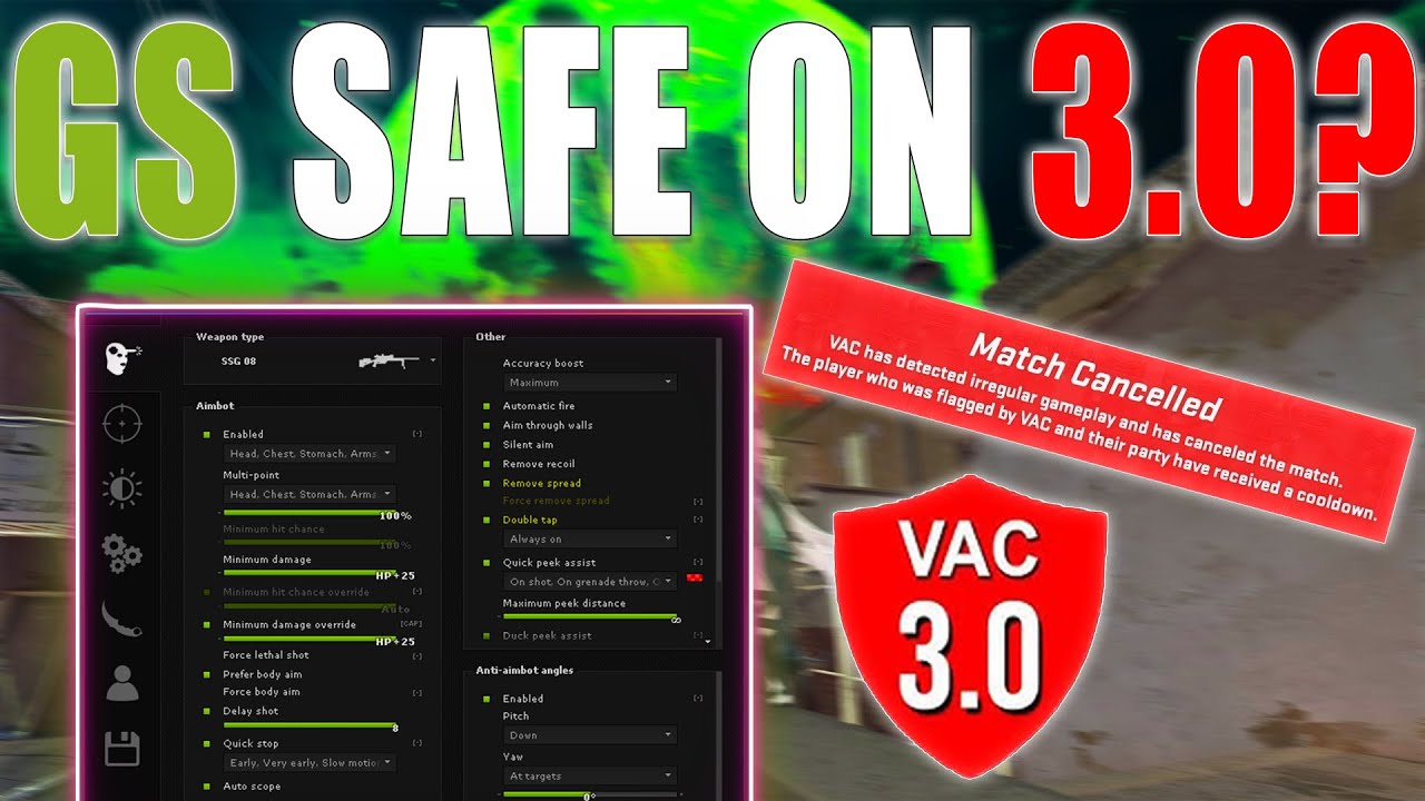 GAMESENSE RAGEBOT SAFE WITH VAC 3.0??? (CS2 MM HVH)
