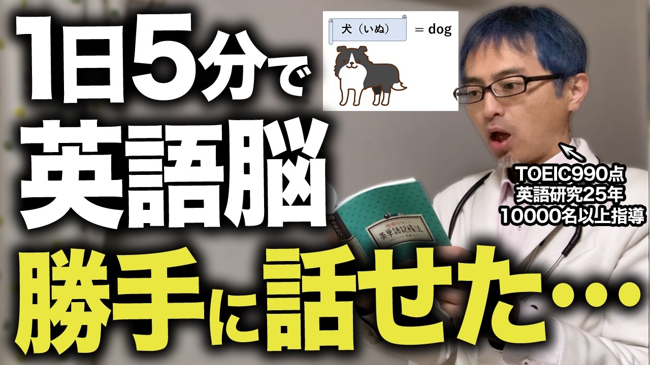 【1日5分】英語がパッと出てくるようになる！英語脳を最大効率で作る最短ロードマップ!【英語脳 作り方】
