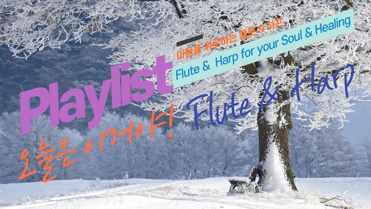❄️Playlist🌿 바람과 물의 노래 | 자연을 닮은 플룻과 하프 🌙 고요한 밤, 나를 감싸주는 포근한 선율 (Relaxing Night: Harp & Flute Lullaby)