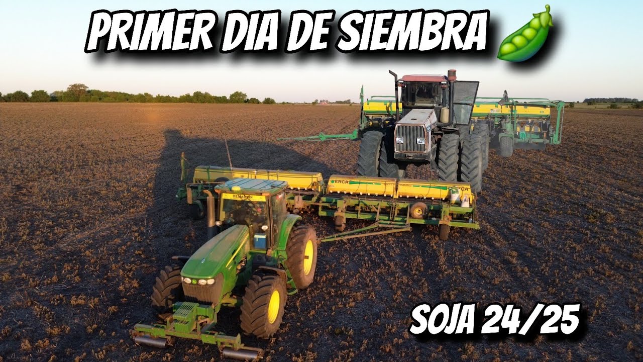 ARRANCÓ la SIEMBRA de SOJA con el JOHN DEERE y el MACROSA, 21 metros de SIEMBRA!!!