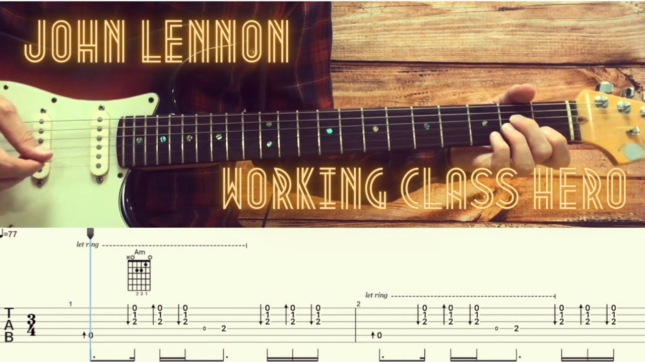 John Lennon - Working Class Hero / Guitar Tutorial / Tabs + Chords