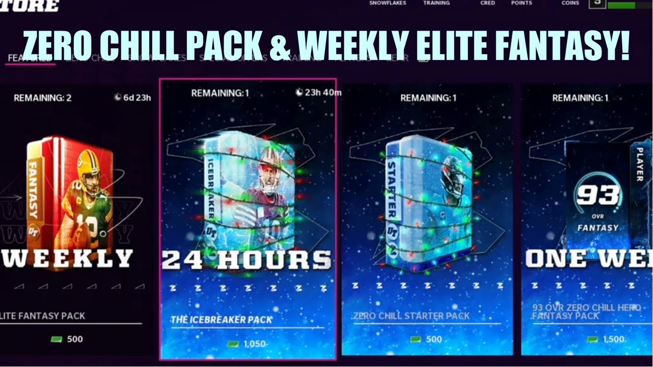 ZERO CHILL! Special Pack & Weekly Elite Fantasy| Testing Each Pack, Madden22UltimateTeam