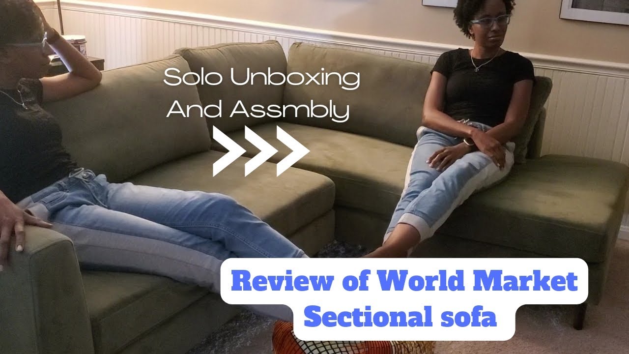 Unboxing, Solo Assembly and Review of World Market Couch