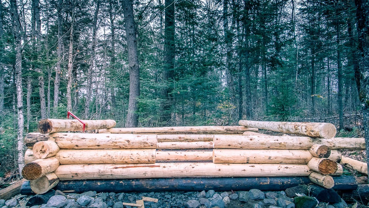 Charred Wood Foundation | Shou Sugi Ban | Log Cabin Sauna Ep 5