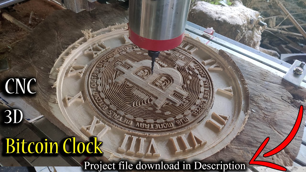CNC Engraving Bitcoin Clock // CNC Woodworking project