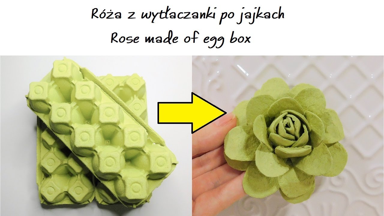 Rękodzieło DIY z Opakowań po Jajkach / Róża z Wytłaczanki po Jajkach