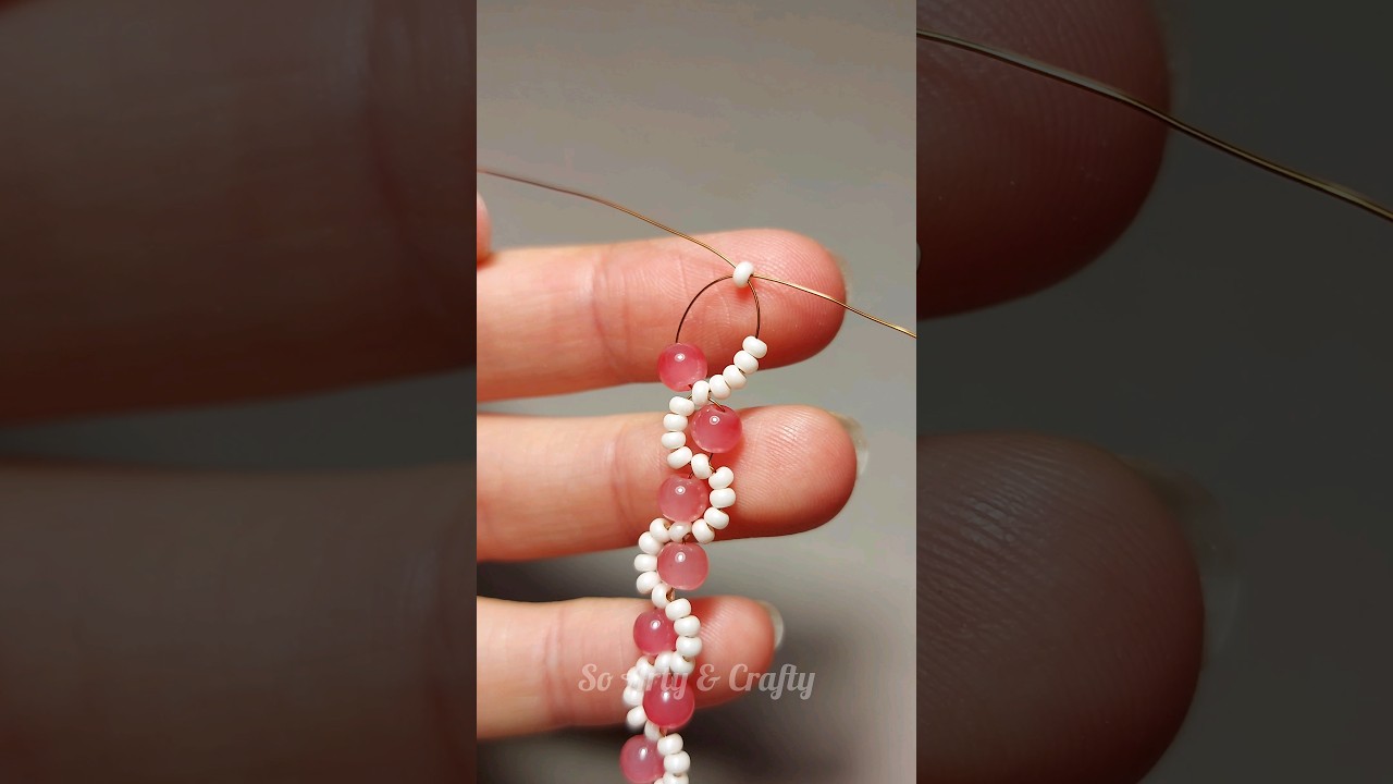 DIY🌟 Easy seed bead ring idea🩷 #beads #beadwork #bracelet #howtomake