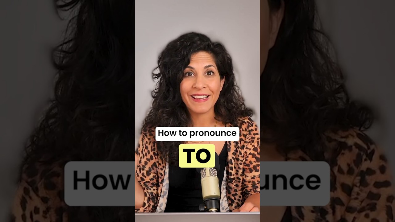 How to pronounce 'to' in English