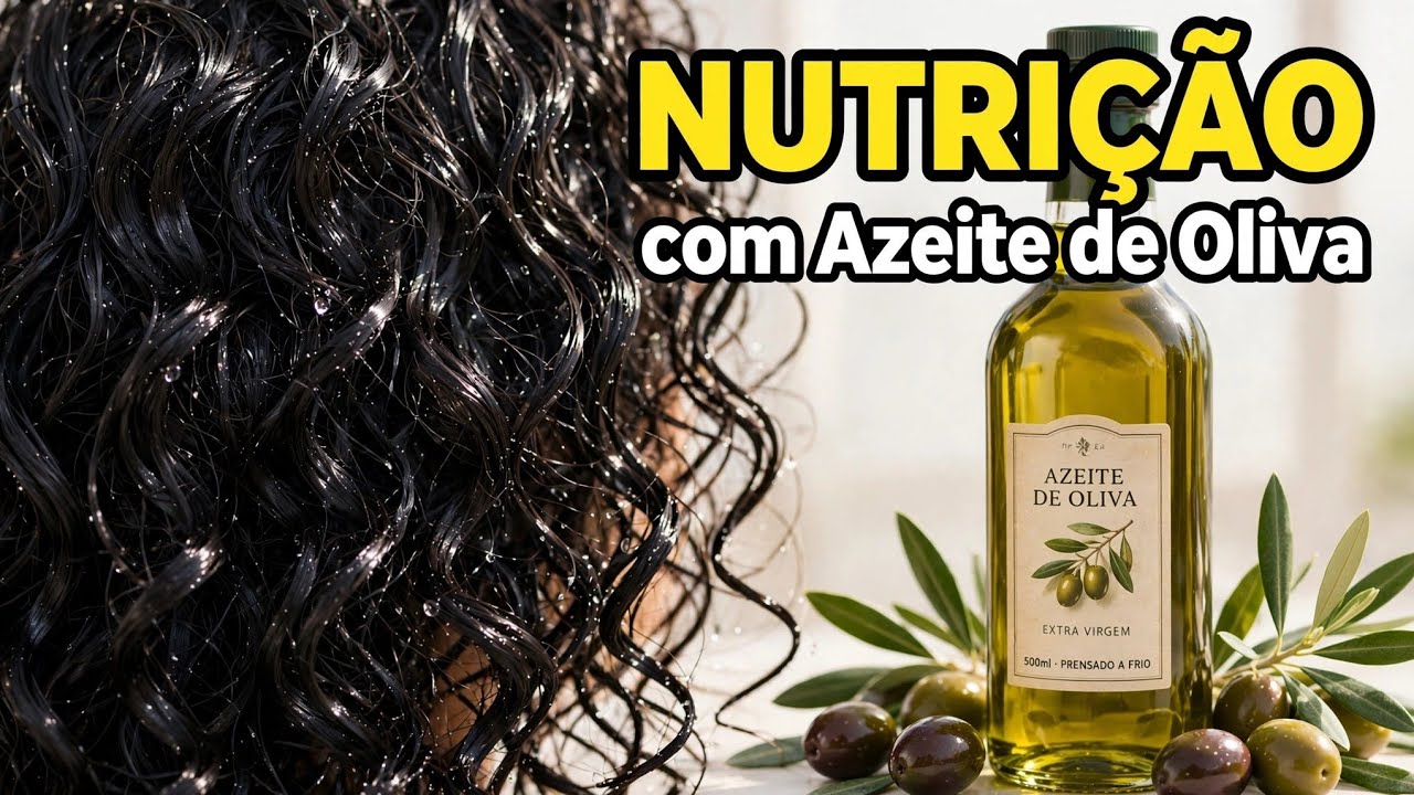 NUTRIÇÃO com Azeite de Oliva extra virgem no CABELO CACHEADO DE CRIANÇA