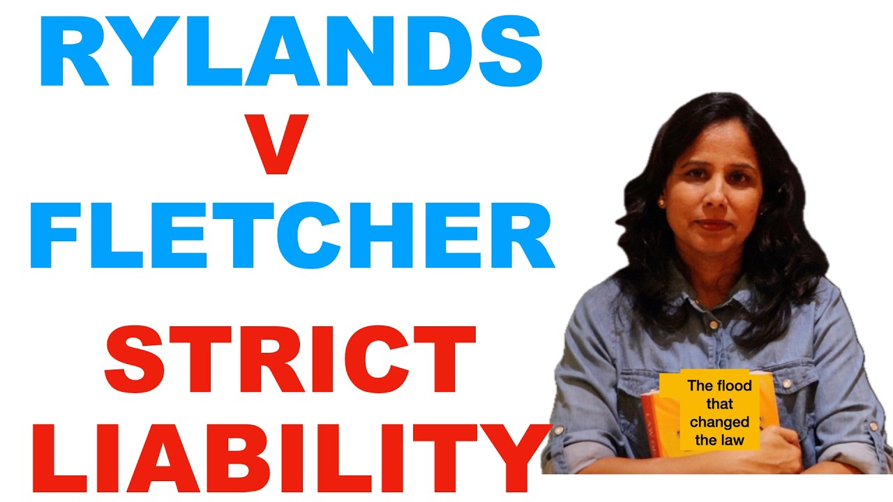 Strict Liability Explained Through Rylands v Fletcher I Law of Tort Full Case Journey