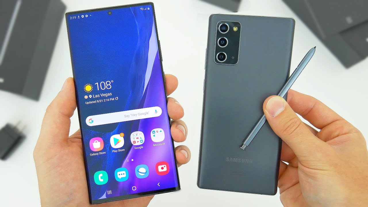 Samsung Note 20 & Note 20 Ultra Dual Unboxing & Comparison! (Mystic Gray & Mystic Black)