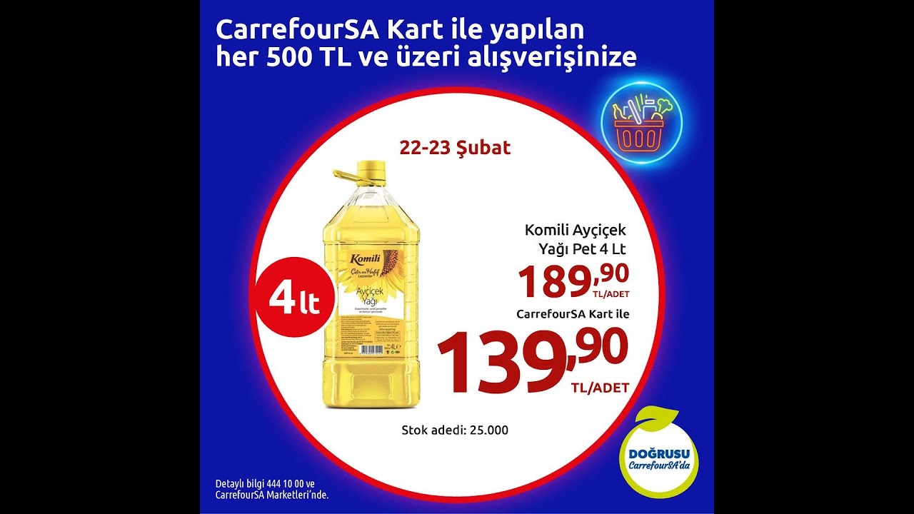 Carrefour 500 TL üzeri Kampanyalar 22 - 23 Şubat 2024