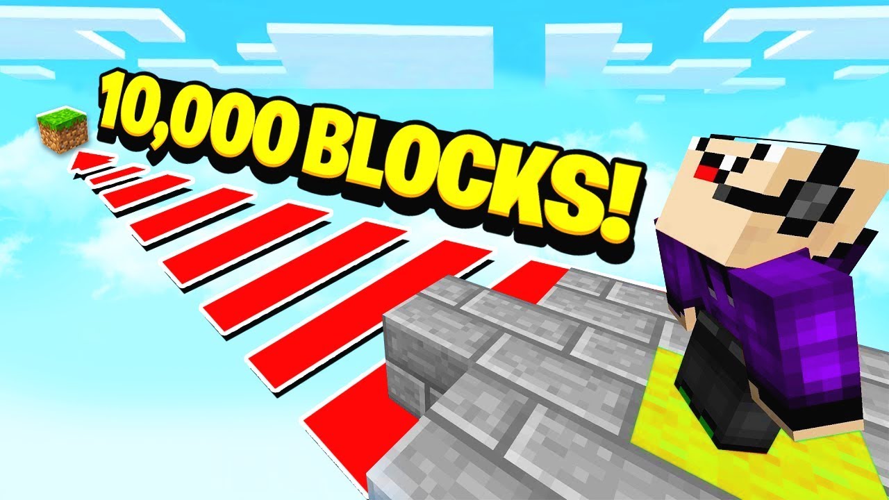 WORLDS LONGEST MINECRAFT JUMP! (10,000 BLOCKS)