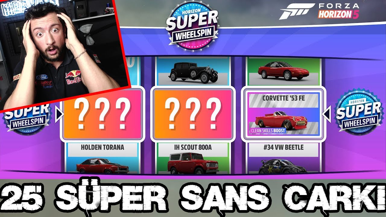 25 TANE ŞANS ÇARKI AÇTIM!! 650 KM HIZ YAPAN ARABA? Forza Horizon 5