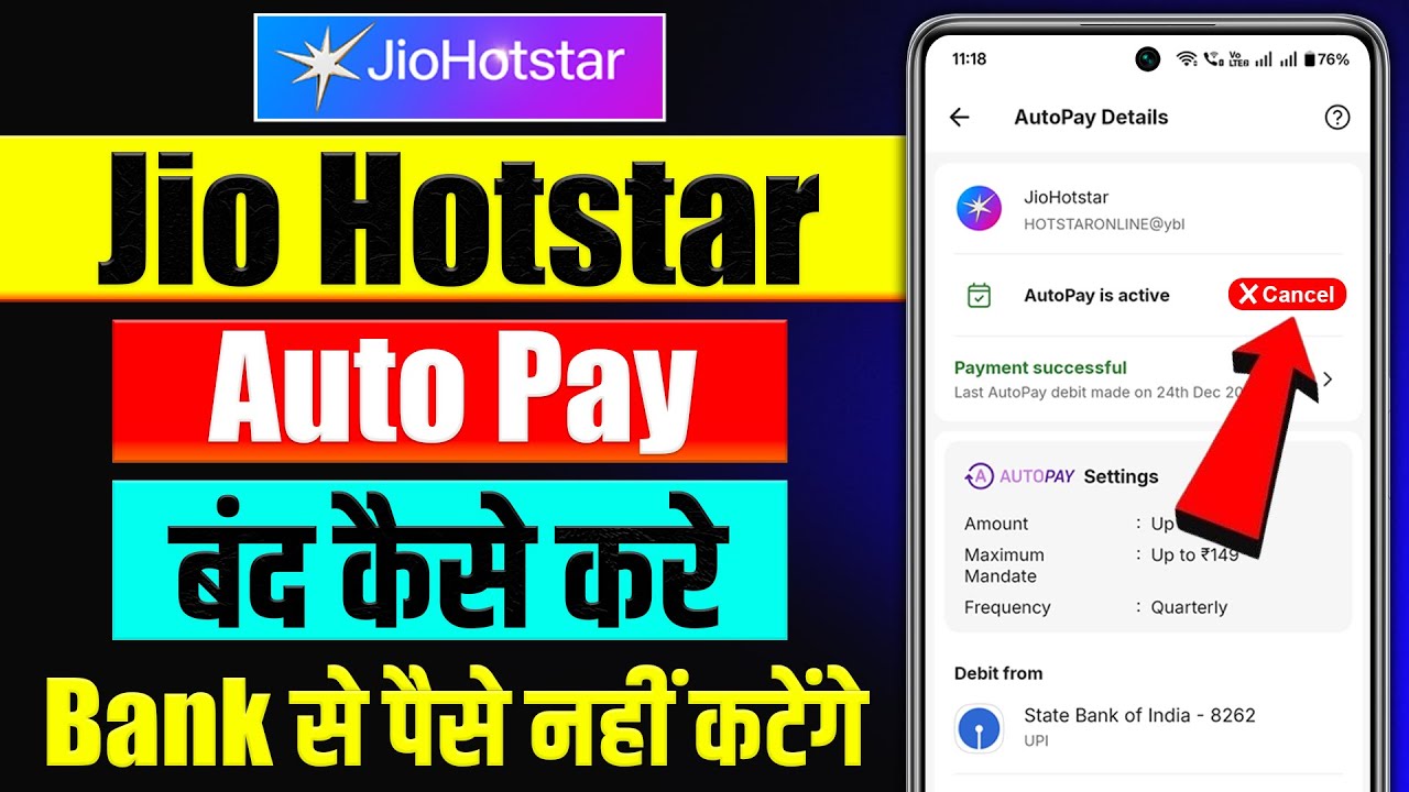 Jio Hotstar Autopay Kaise Band Kare | How To Cancel Subscription Autopay in Jio Hotstar