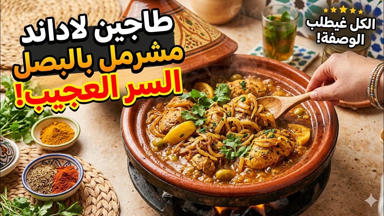 طاجين لاداند مشرمل بالبصل.. السر اللي يخلي الكل يطلب الوصفة!