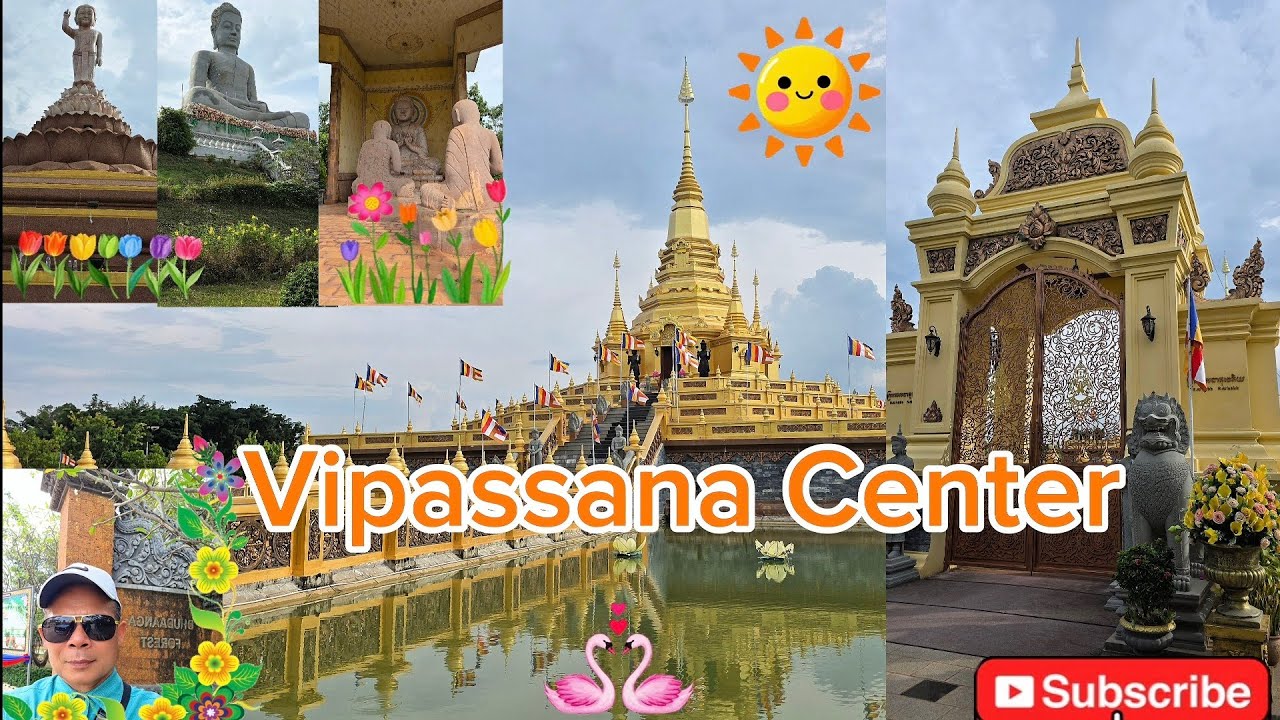 ទិដ្ឋភាពមជ្ឈមណ្ឌលវិបស្សនាធំបំផុតនៅស្រុកខ្មែរនៅជើងភ្នំព្រះរាជទ្រព្យ/Vipassana Center 🙏👏🪻🥀