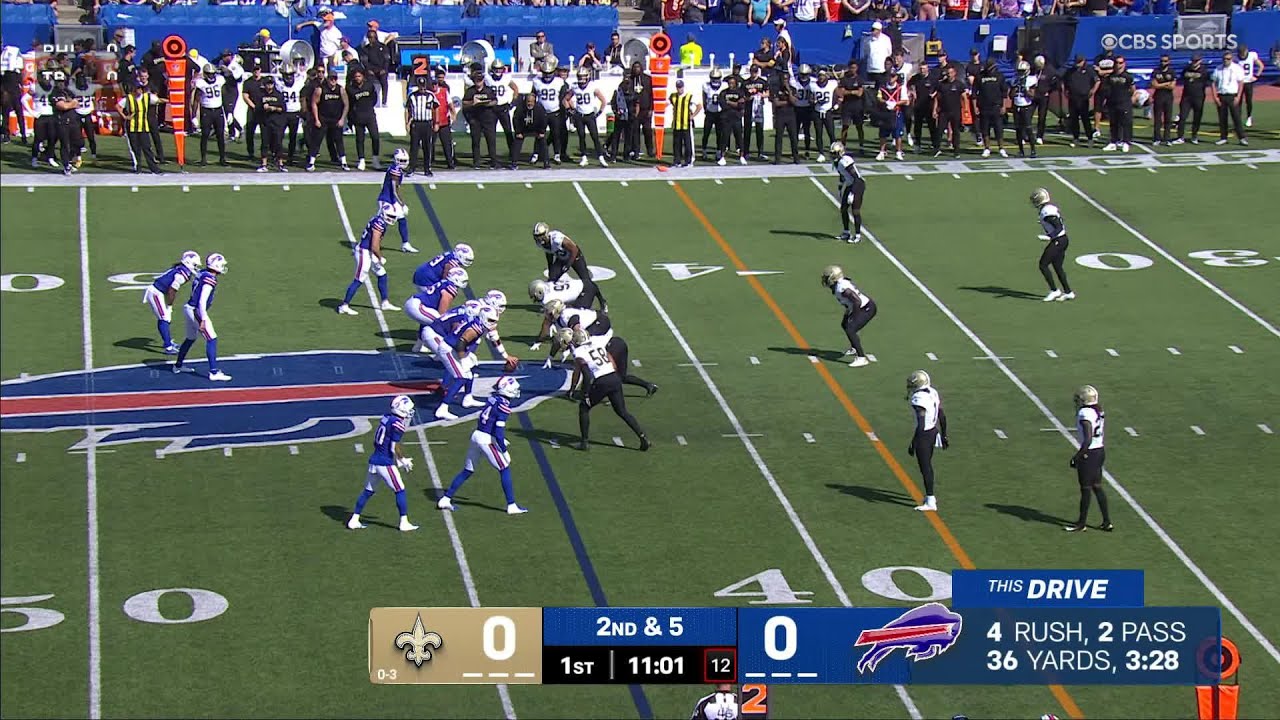 Khalil Shakir stays on his feet for the 43 Yard Touchdown