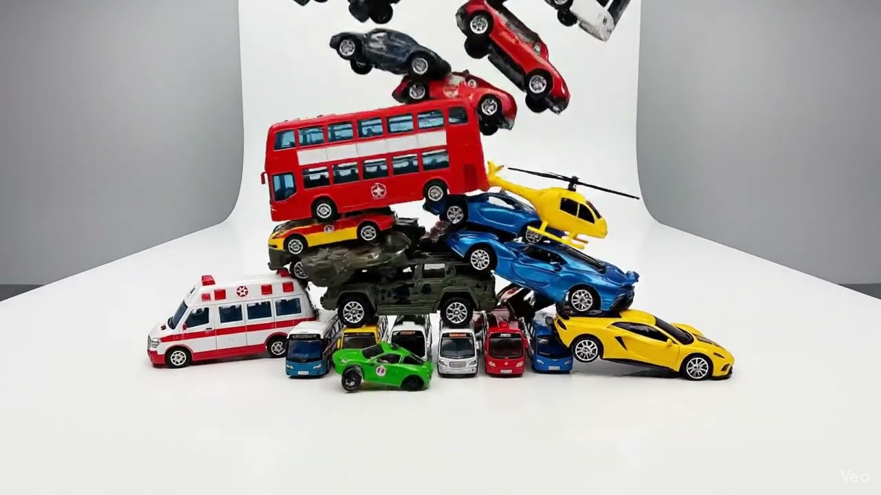 Epic Toy Car Destruction 🚗💥 All Cars Fall in 1 Go! 