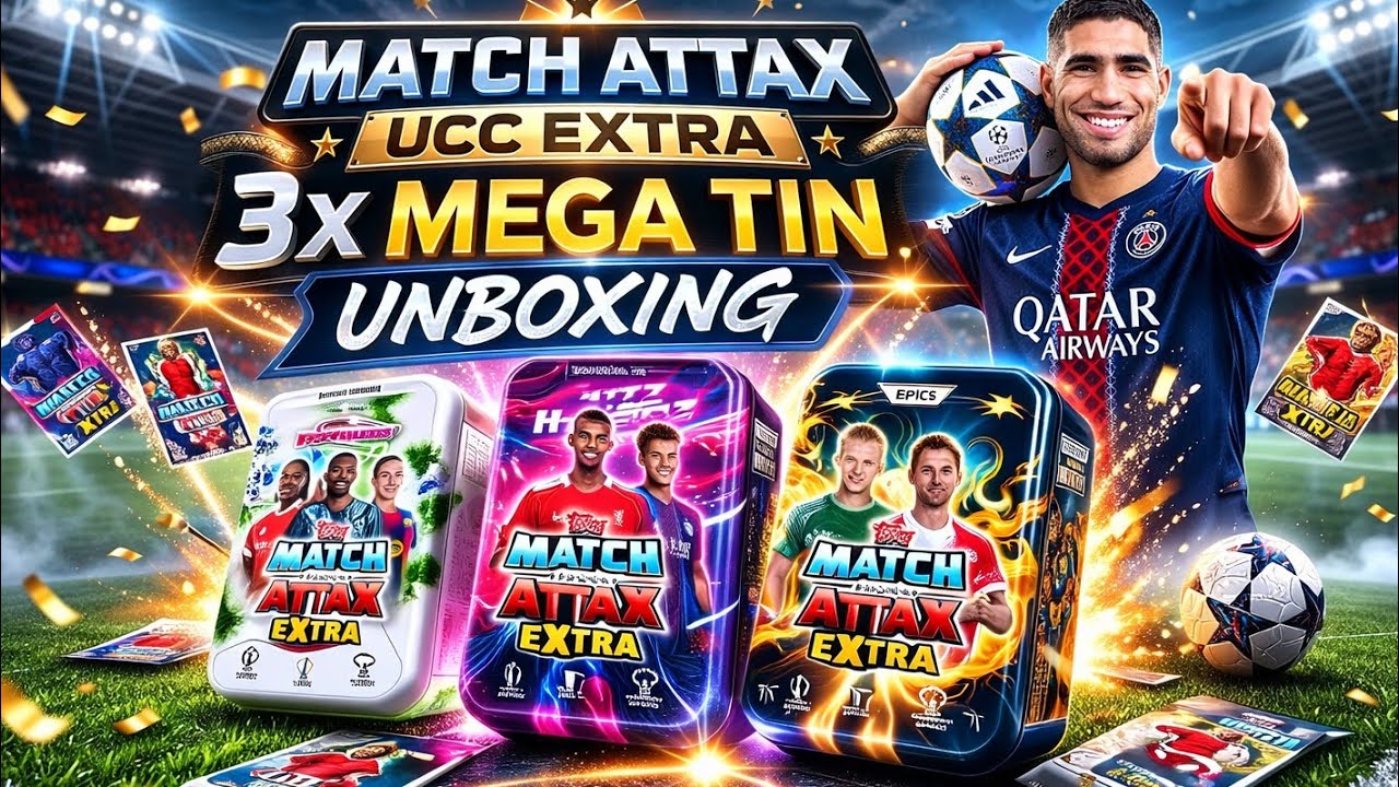 Das Glück ist da🤑 ITOPPS UEFA Club Competitions Match Attax Extra 2025/26 alle 3 MEGA TIN UNBOXING!😱