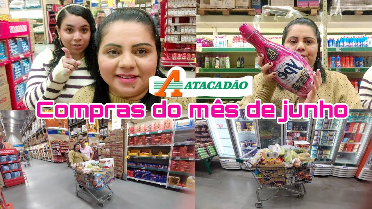 COMPRAS DO MÊS DE JUNHO 2025  NO ATACADÃO EM JUNDIAÍ SP// MOSTREI VALORES