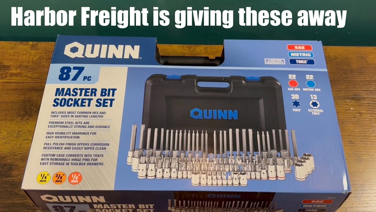 Quinn 87 Piece Master Set Torx and Hex Sockets