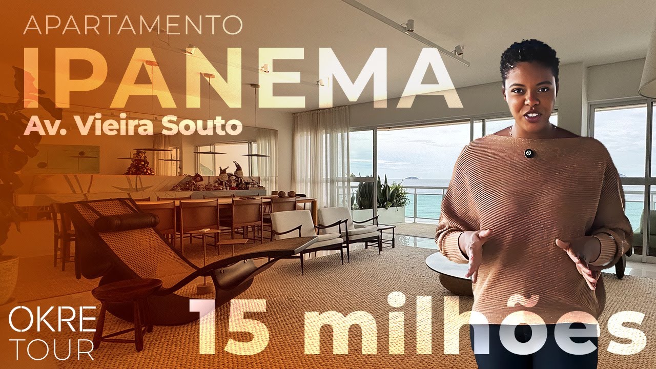Apartamento em Ipanema de Frente para o Mar | R$15.000.000 | Tour Completo | Okre Imóveis