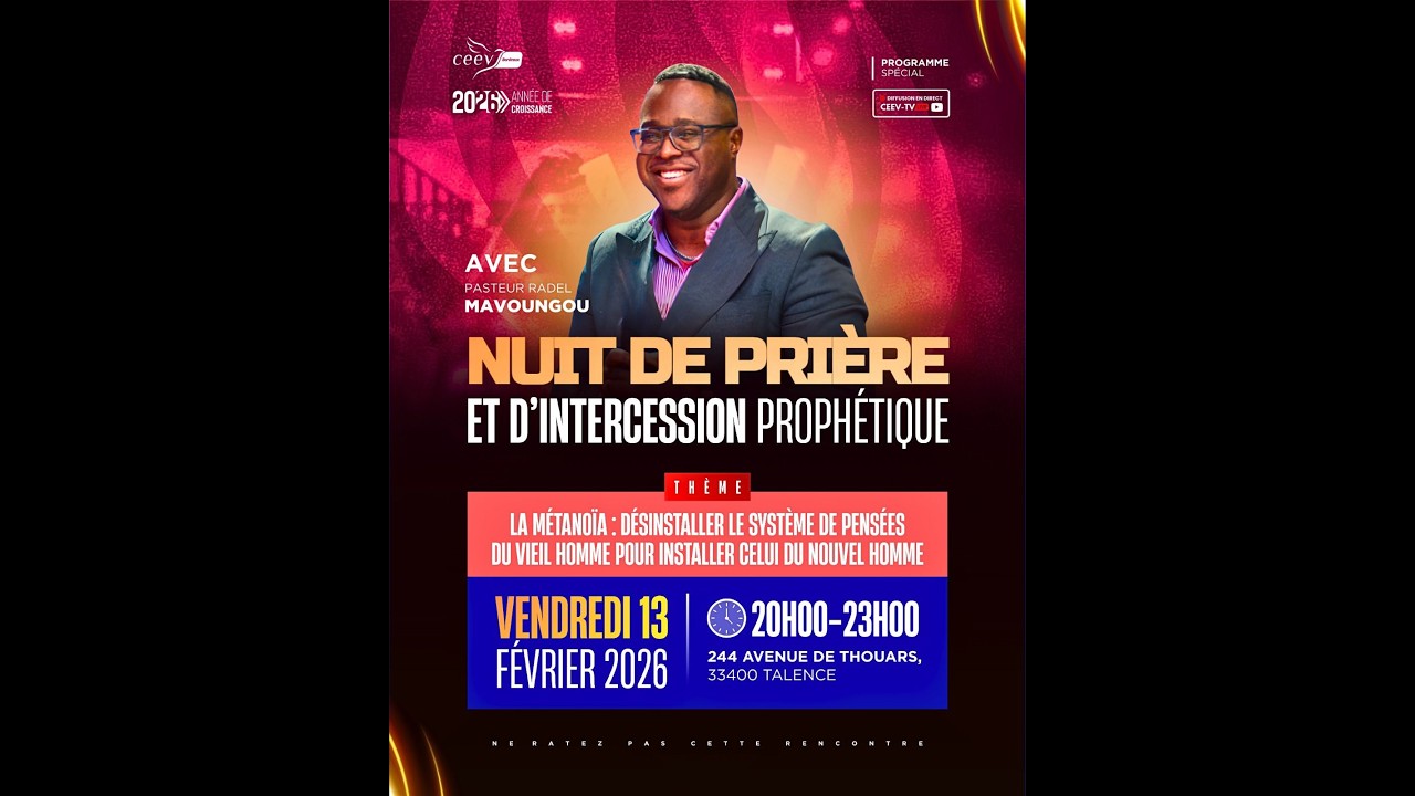 Nuit de prière et d'intercession prophétique I Pasteur Radel MAVOUNGOU