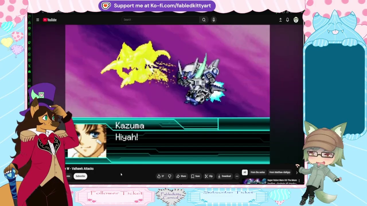 Furryvtuber reacts to (ENG)Super Robot Wars W - Valhawk Attacks