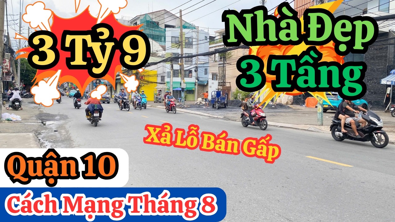 Quận 10 | Giảm Mạnh Bán Gấp Nhà 3 Tầng Đường CMT 8 Ngay Tuyến Metro Mà Giá Chỉ 3 Tỷ 9