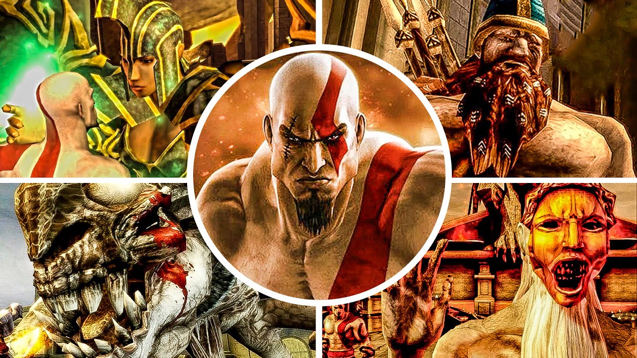 GOD OF WAR: CHAINS OF OLYMPUS (PS3) - TODOS LOS JEFES EN ESPAÑOL // ALL BOSSES 4K 60FPS