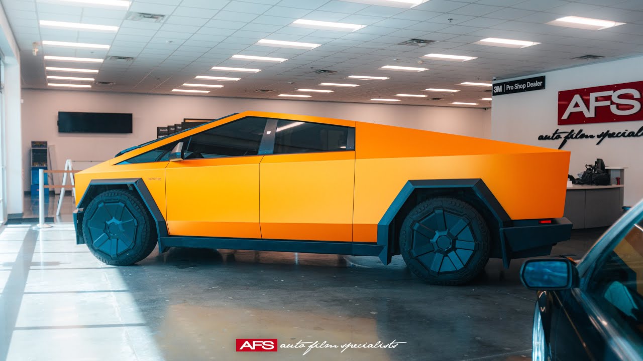 CYBERTRUCK GOING SATIN STUNNING ORANGE