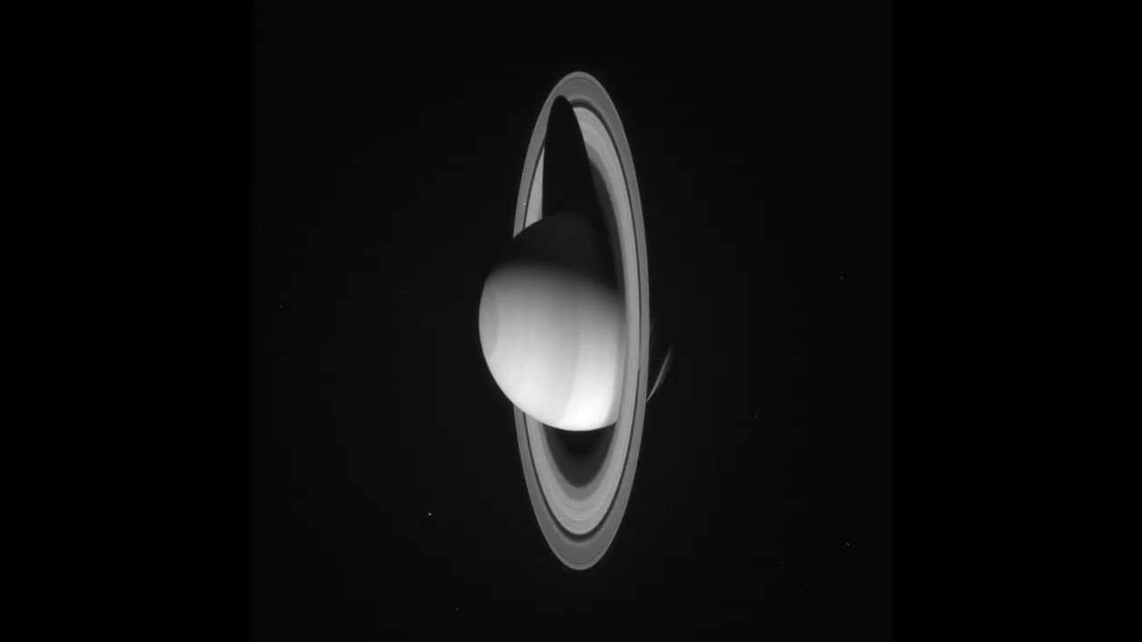 NASA Cassini mission footage of Saturn and its Rings and Moons