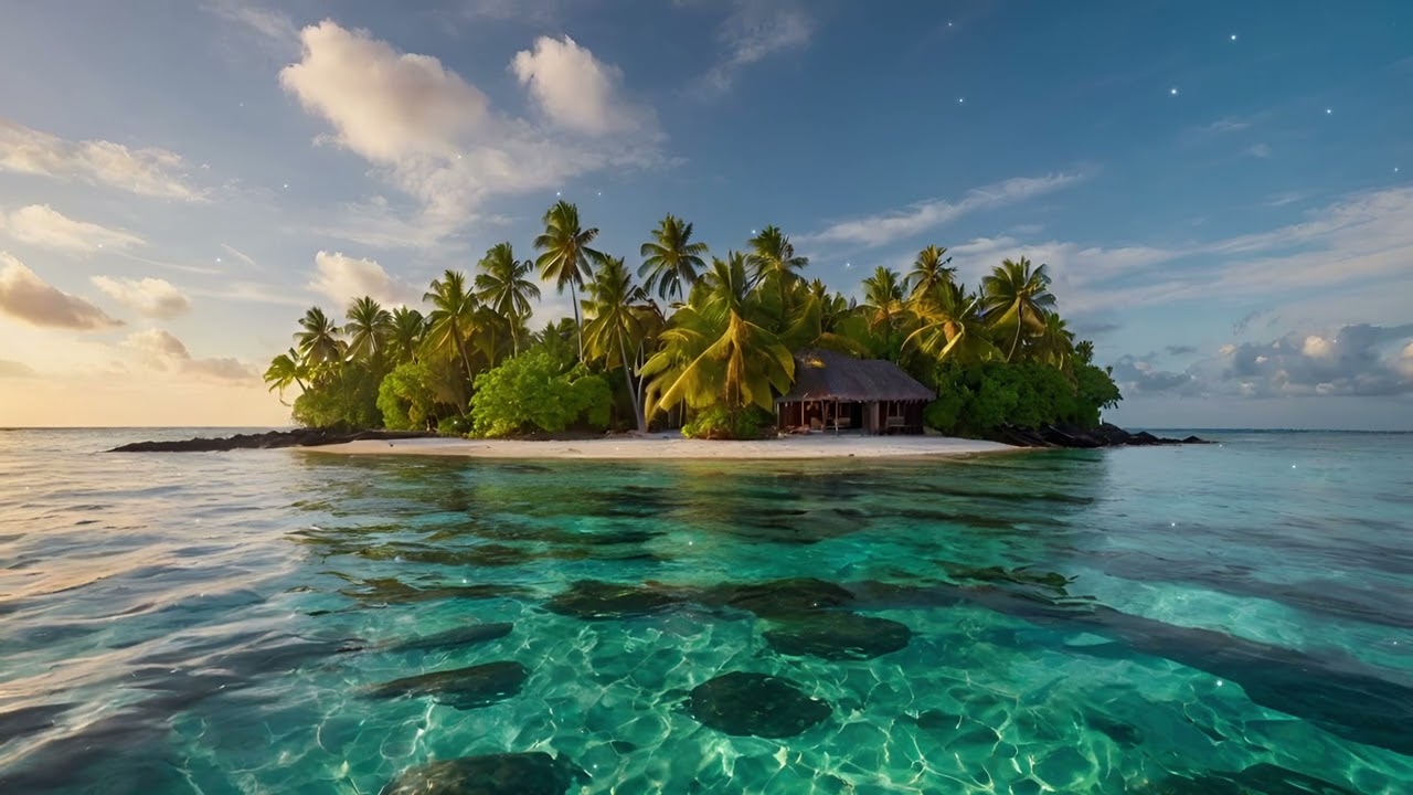 Time for a Sleep (Ocean Sounds) Waves cradle the island home