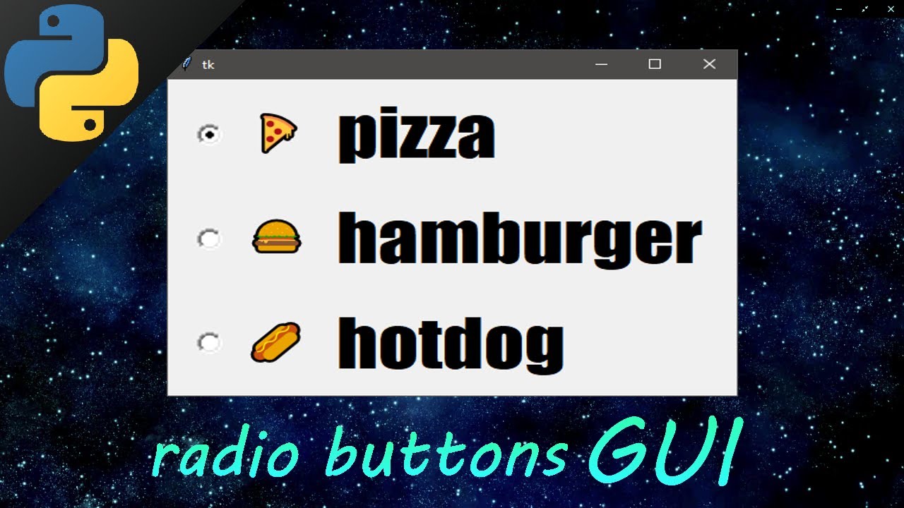 Learn Python tkinter GUI radiobuttons easy 🔘