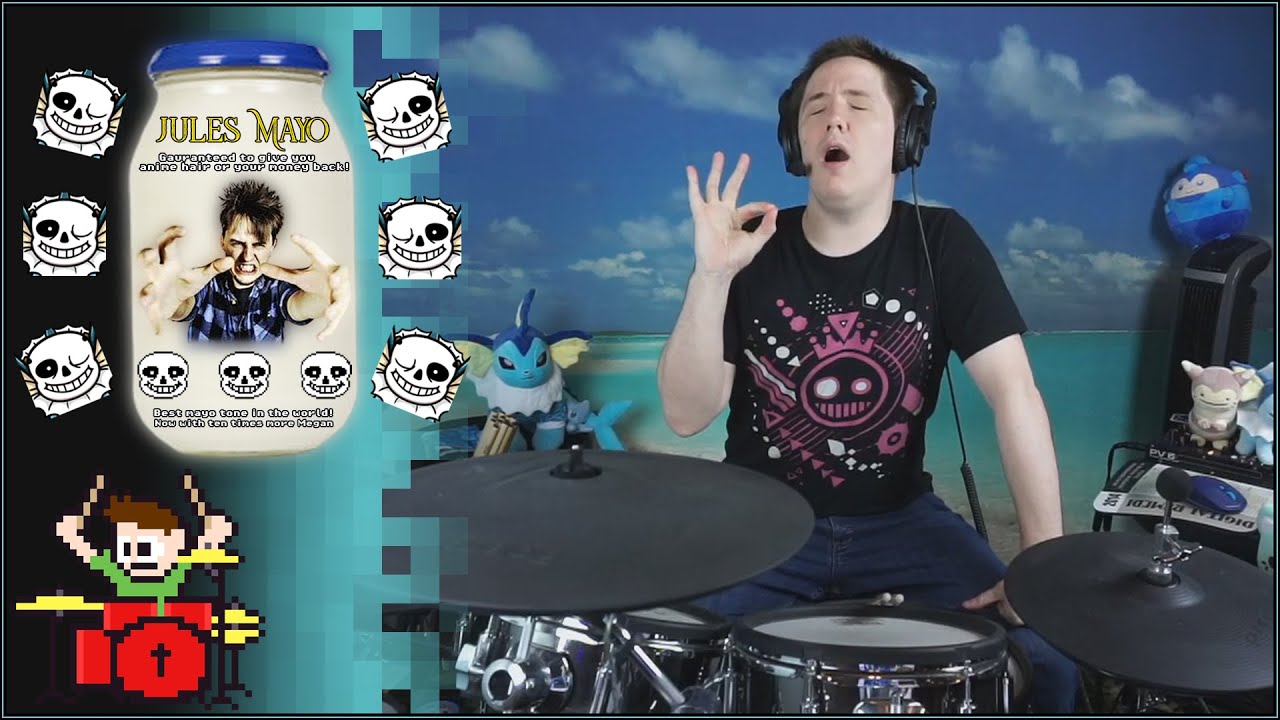 Megalovania Played On Mayonnaise Played On Drums!