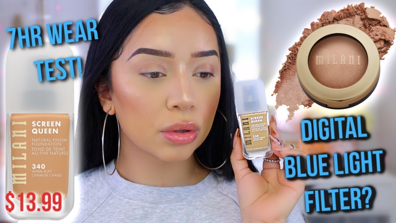 MILANI SCREEN QUEEN FOUNDATION 7hr WEAR TEST + NEW BAKED HIGHLIGHTER (hit or miss?)