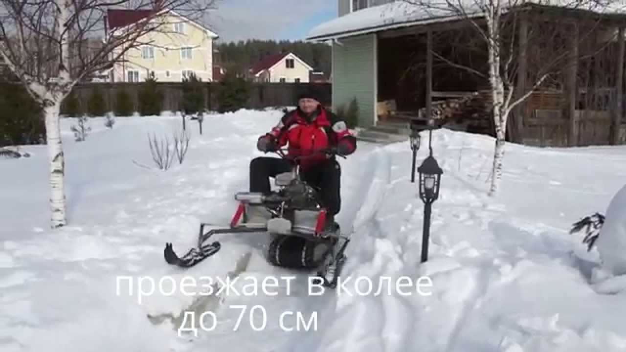 самодельный снегоход из IRBIS TTR250