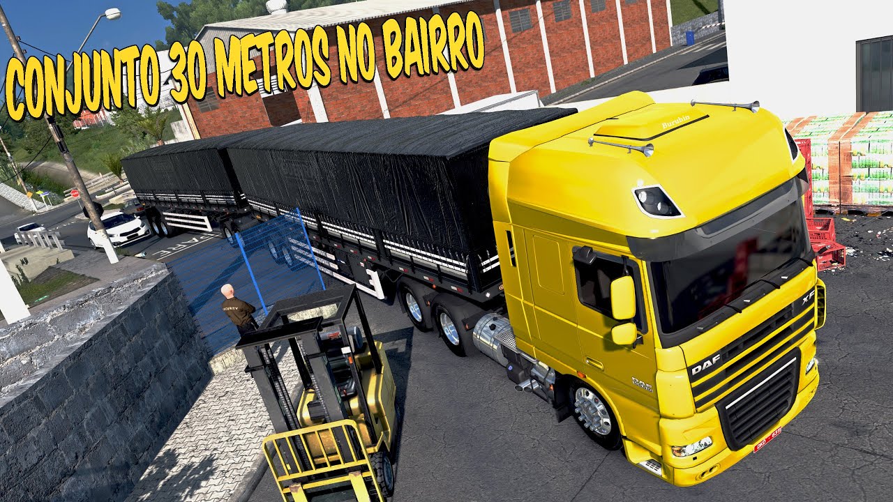 DAF 105-510 NO RODO-TREM 30 METROS - ETS 2 MODS BR