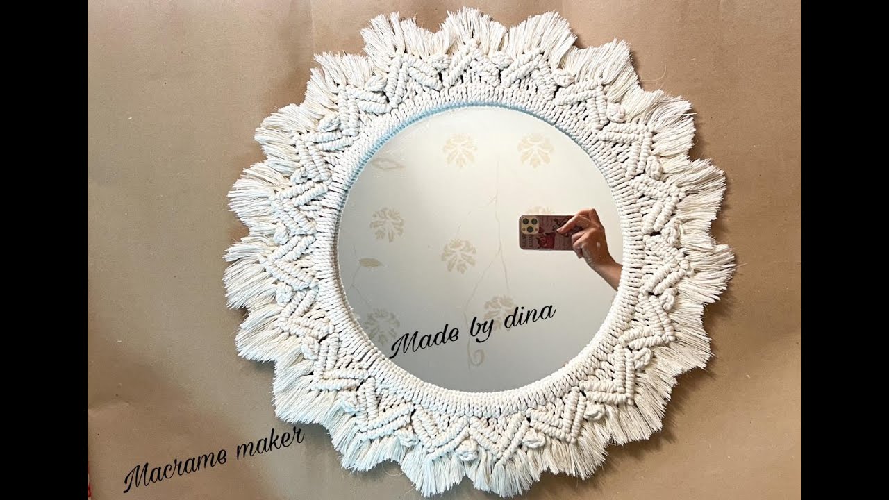 Easy macrame mirror .. مرايا مكرمية للمبتدئين