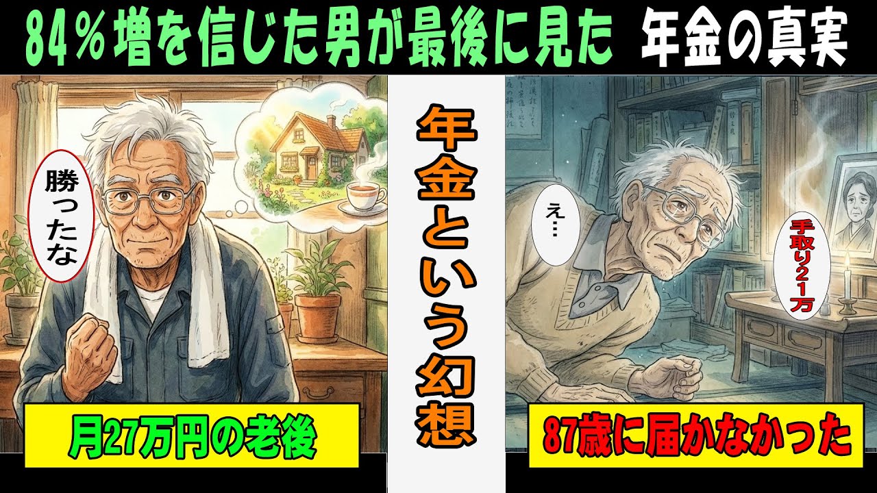 【漫画】年金84％増を信じて75歳まで働いた60歳男の末路…通知書に書かれていた“ある数字”の意味