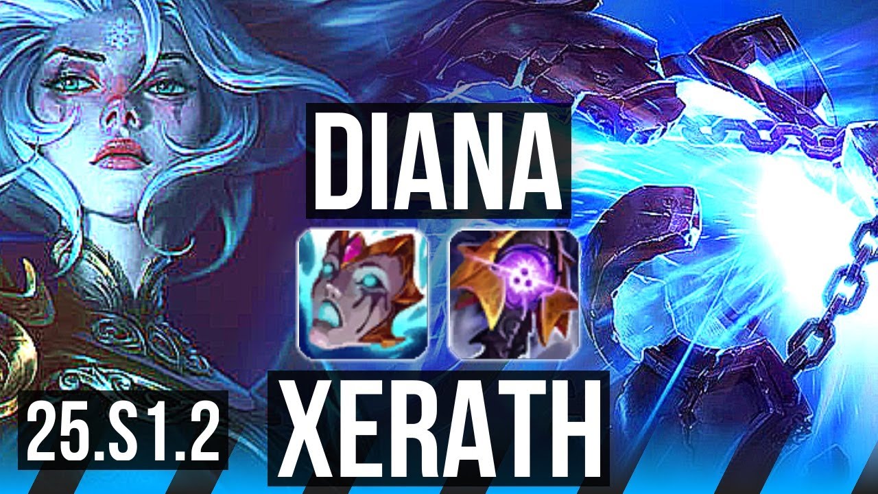DIANA vs XERATH (MID) | 10/3/11, 800+ games, Godlike | KR Master | 25.S1.2
