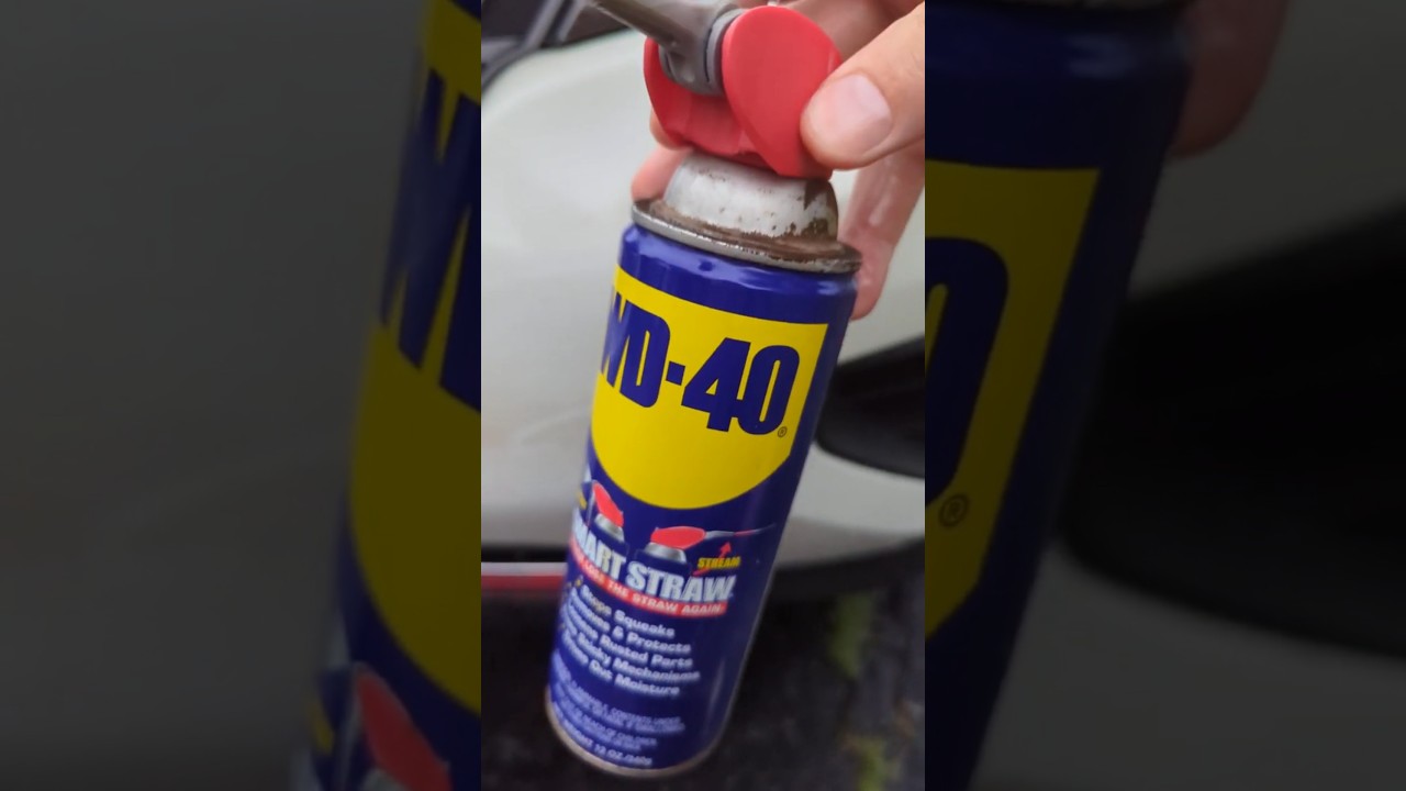 WD-40 removes tar from the car bumper
