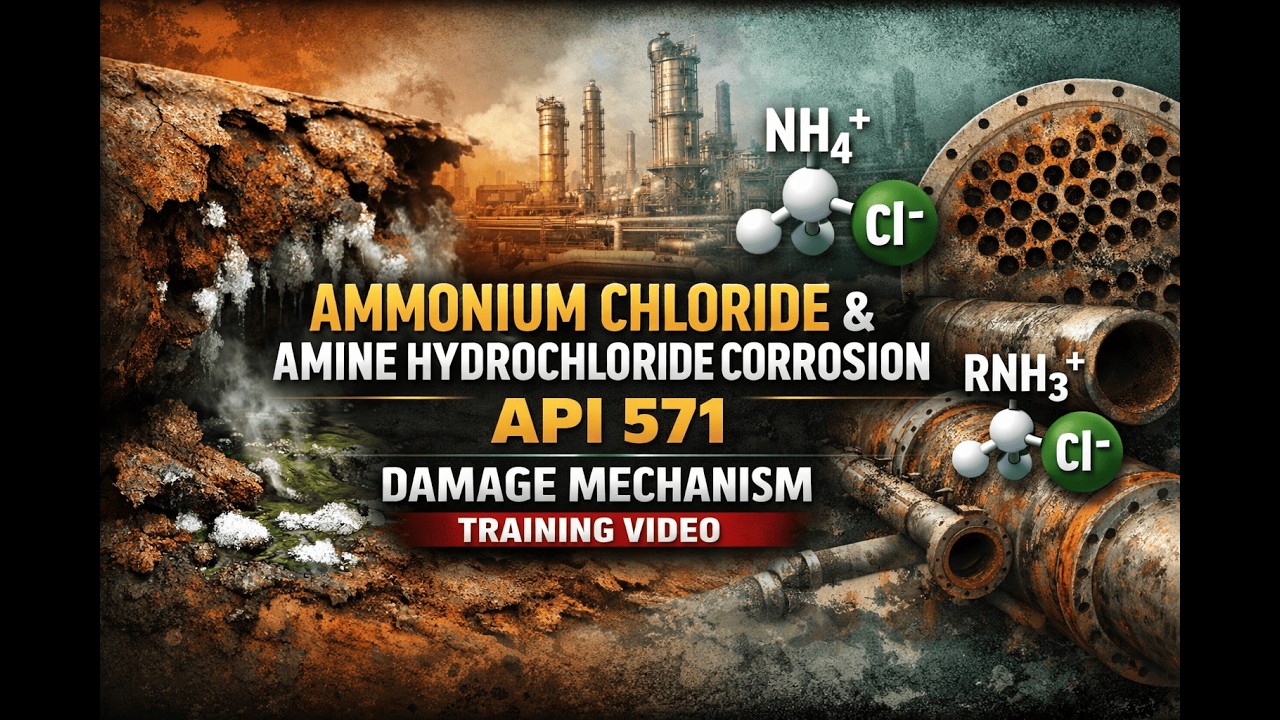 Ammonium Chloride and Amine Hydrochloride Corrosion||API571||Damage mechanism#welding #asme