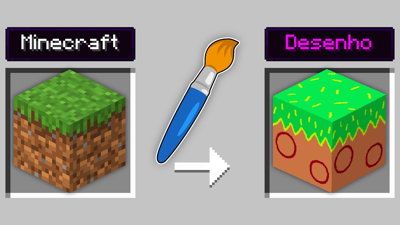 DESENHEI o Minecraft INTEIRO