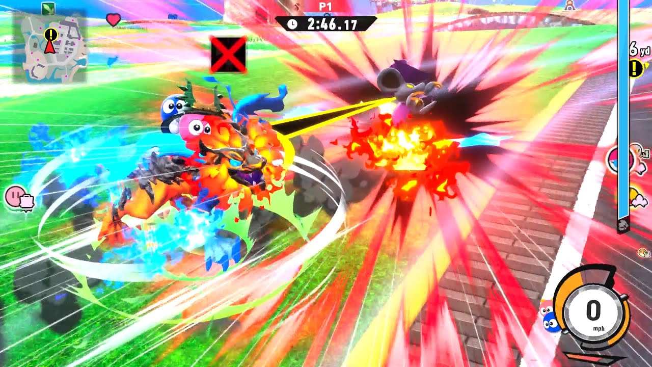 I got Dragoon & Leo in 1 minute then bullied everyone in Dustup Derby (18 KOs!) - Kirby Air Riders