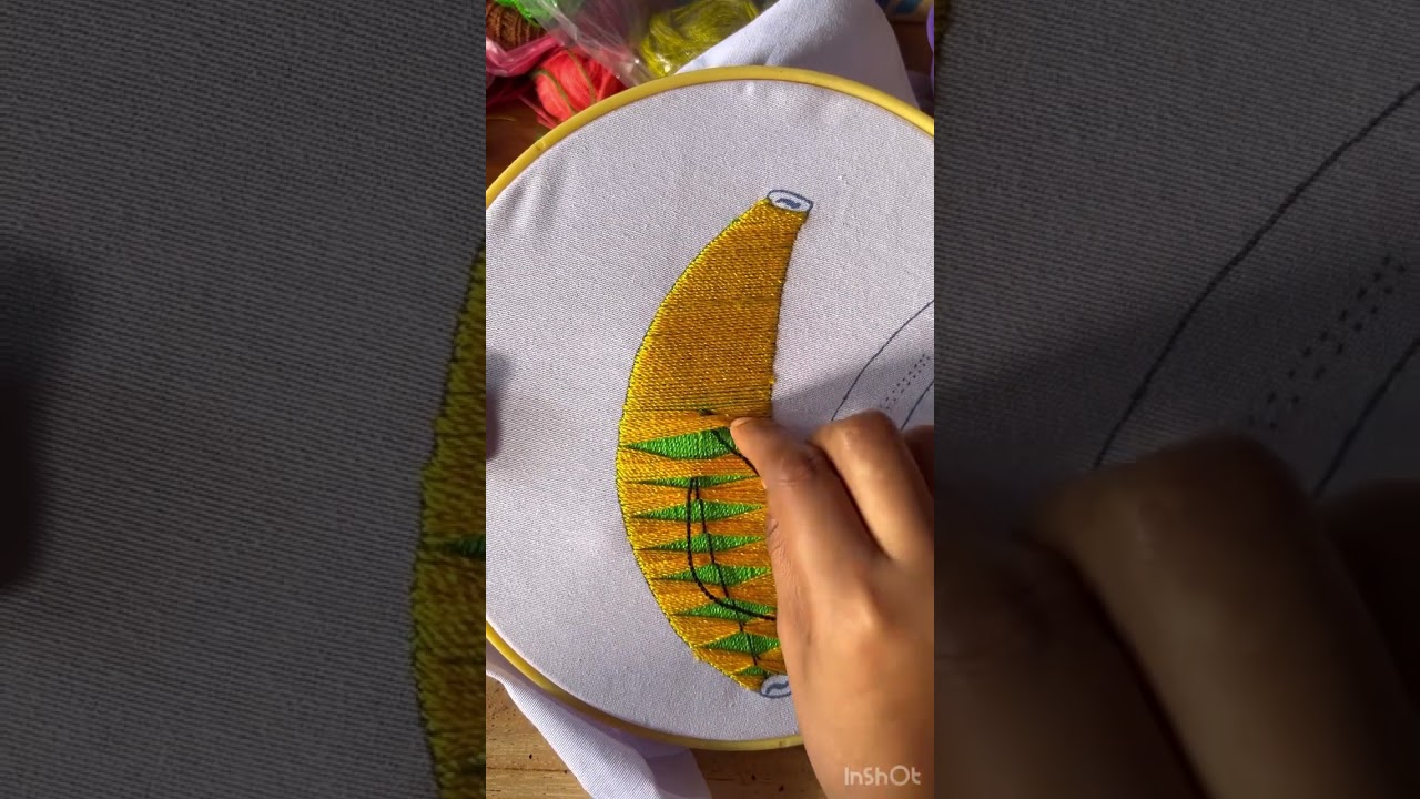 PUNTADA FÁCIL PARA UN PLÁTANO @tusideasenbordados