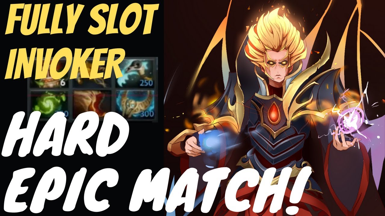 FULLY SLOTTED INVOKER! HARD EPIC MATCH - ALL COMBOS USED - Invoker Highlights #18